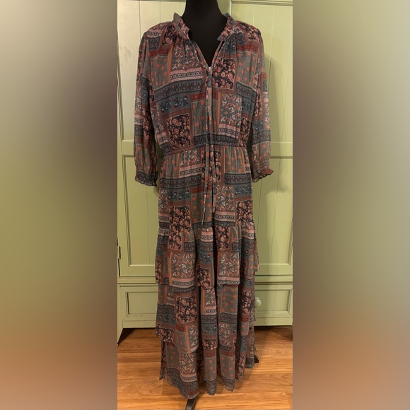 NWT Panhandle Boho Patchwork Maxi Dress - Picture 4 of 8
